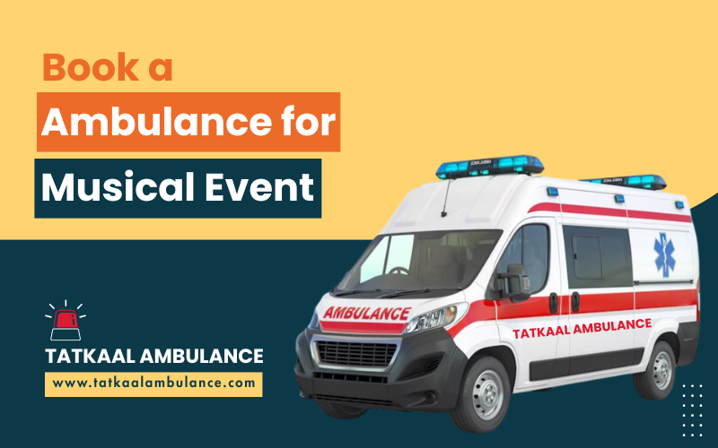 Ambulance at live musical event for emergency support